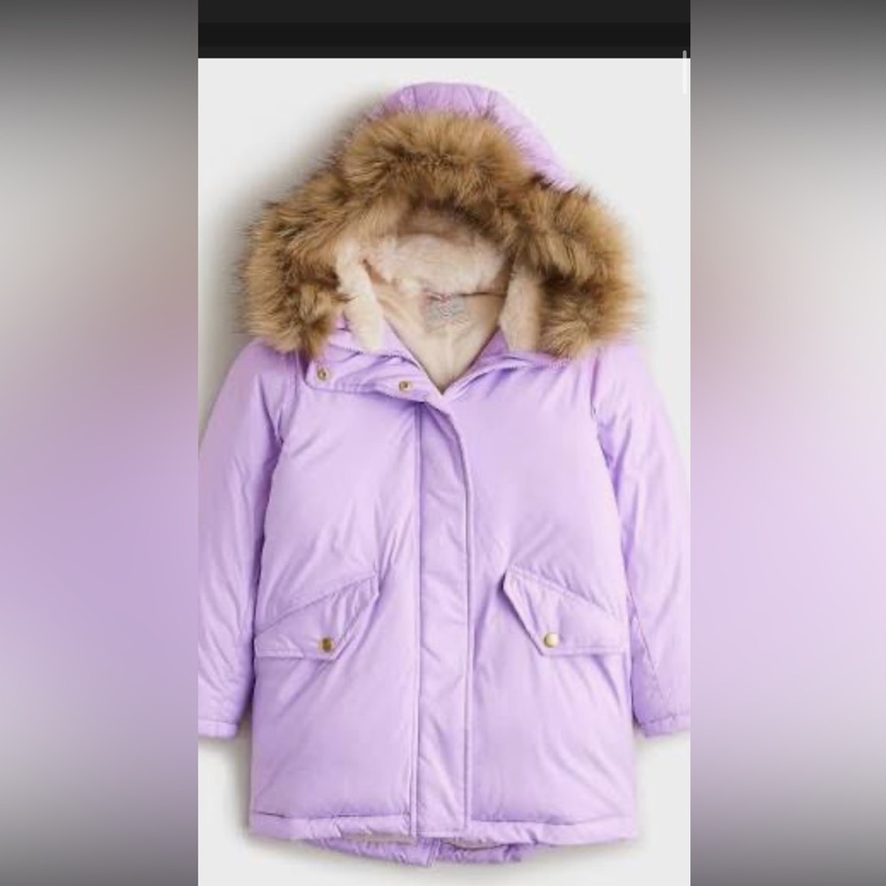Crewcuts Lavender and Cream Hooded Jacket